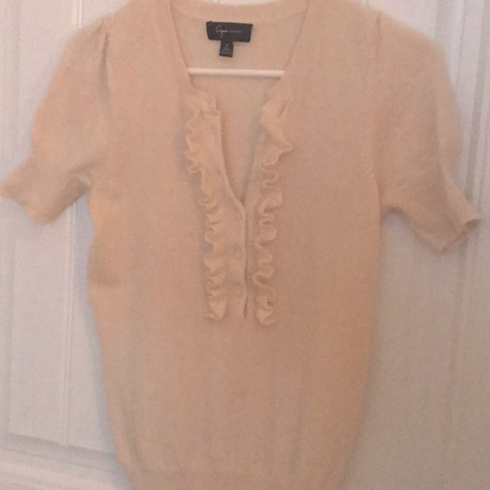 Short sleeve cashmere sweater - M